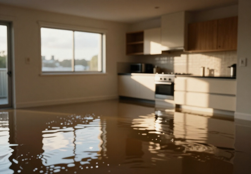 Water-damaged retail store in Chippendale before cleanup